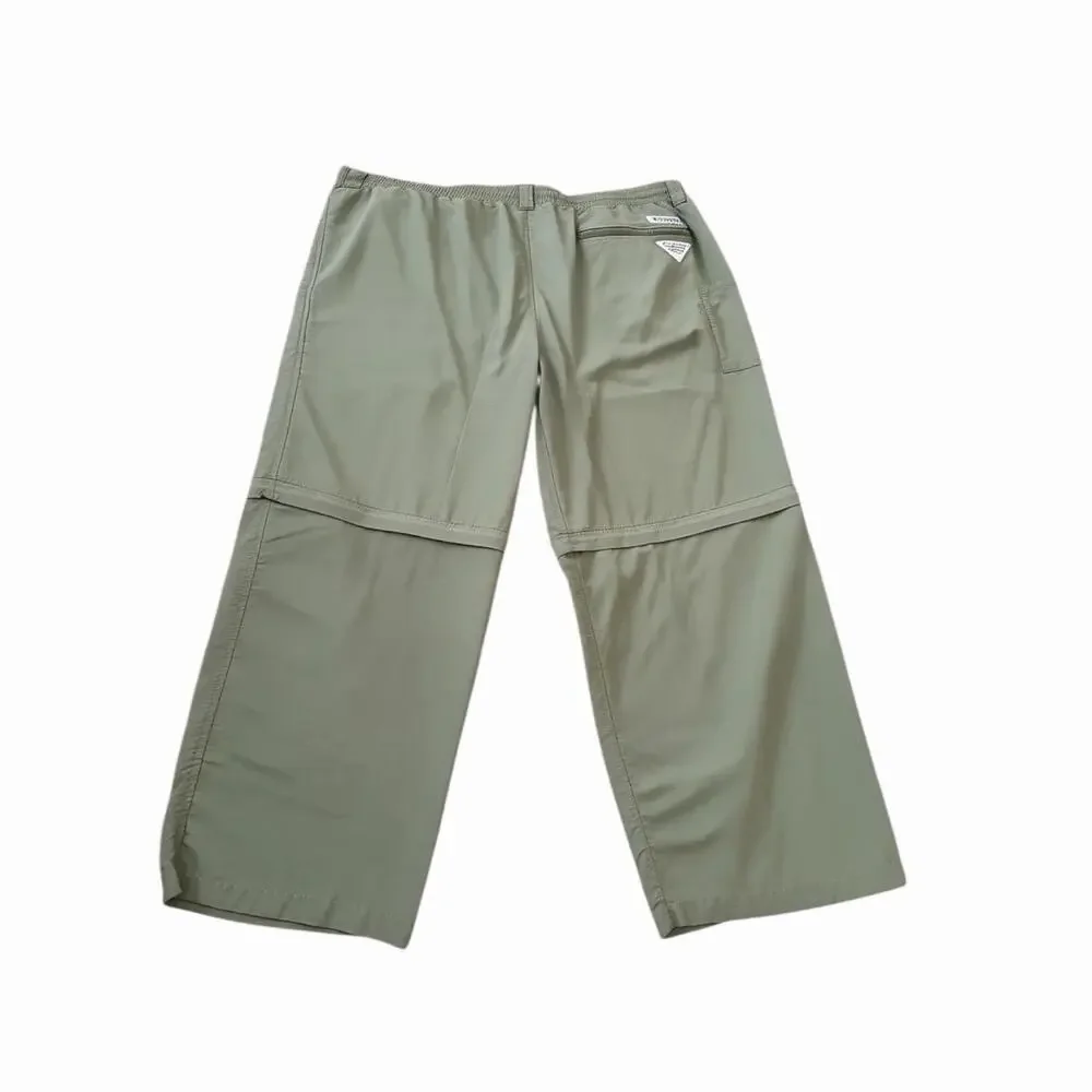 Columbia PFG Convertible Cargo Pant Men XL 30L Nylon Performance Fishing Zip Off